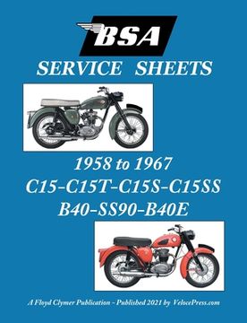 portada BSA C15-C15t-C15s-C15ss-B40-Ss90-B40e 'Service Sheets' 1958-1967