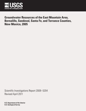 portada Groundwater Resources of the East mouton Area, Bernalillo, Sandoval, Santa Fe, and Torrance Counties, New Mexico, 2005 (en Inglés)