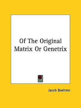 portada of the original matrix or genetrix (en Inglés)