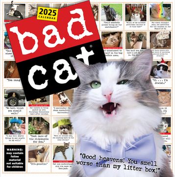 portada Bad cat Wall Calendar 2025: Celebrating the Misfits of the Feline World (in English)