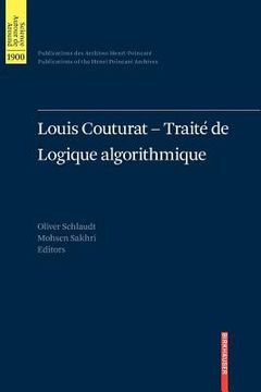 portada louis couturat -traite de logique algorithmique (en Inglés)