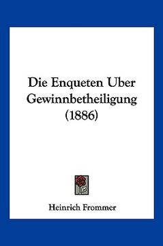 portada Die Enqueten Uber Gewinnbetheiligung (1886) (in German)
