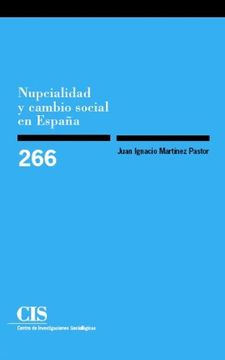 portada Nupcialidad y Cambio Social en España