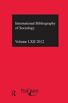 portada Ibss: Sociology: 2012 Vol. 62: International Bibliography of the Social Sciences