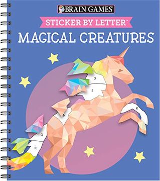 portada Brain Games Sticker by Letter Magical Creatures [With Sticker(S)] (en Inglés)
