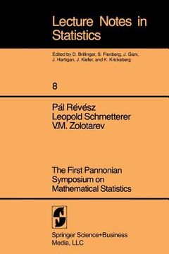 portada the first pannonian symposium on mathematical statistics (en Inglés)