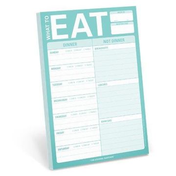 portada Knock Knock What to Eat Pad (Mint Green)