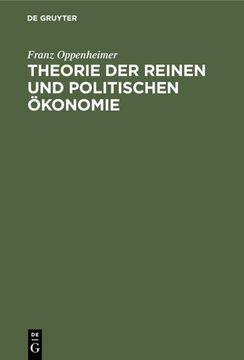 portada Theorie der Reinen und Politischen Ökonomie (en Alemán)