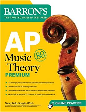 portada Ap Music Theory Premium: 2 Practice Tests + Comprehensive Review + Online Audio (Barron'S ap) (en Inglés)