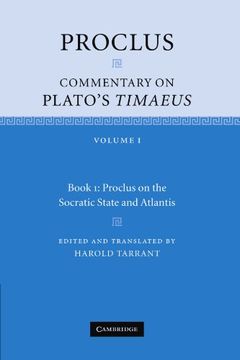 portada Proclus: Commentary on Plato's Timaeus: Volume 1, Book 1: Proclus on the Socratic State and Atlantis Paperback (in English)