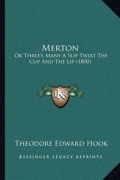 portada merton: or three's many a slip twixt the cup and the lip (1800) (in English)