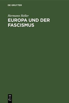 portada Europa und der Fascismus (in German)