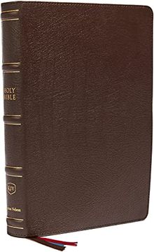 portada Kjv, Large Print Verse-By-Verse Reference Bible, Maclaren Series, Genuine Leather, Brown, Thumb Indexed, Comfort Print: Holy Bible, King James Version (en Inglés)