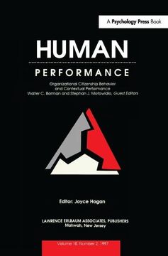 portada Organizational Citizenship Behavior and Contextual Performance: A Special Issue of Human Performance (en Inglés)
