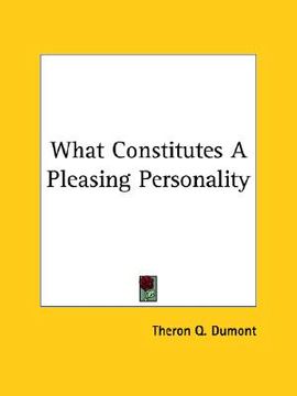 portada what constitutes a pleasing personality (en Inglés)