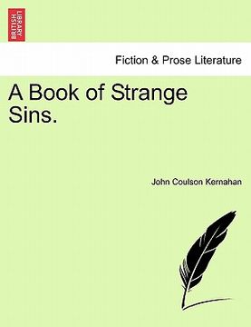 portada a book of strange sins. (en Inglés)