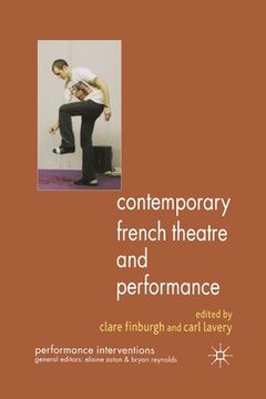 portada Contemporary French Theatre and Performance (en Inglés)