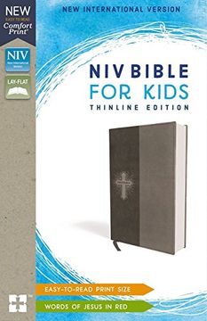 portada Niv, Bible for Kids, Leathersoft, Gray, red Letter Edition, Comfort Print: Thinline Edition 