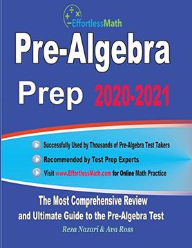 portada Pre-Algebra Prep 2020-2021: The Most Comprehensive Review and Ultimate Guide to the Pre-Algebra Test 