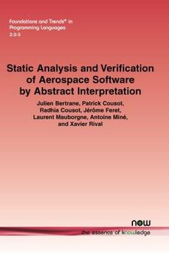 portada Static Analysis and Verification of Aerospace Software by Abstract Interpretation (in English)