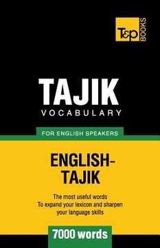 portada Tajik vocabulary for English speakers - 7000 words