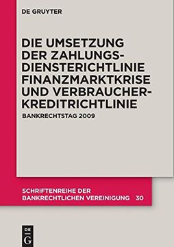 portada Die Zivilrechtliche Umsetzung der Zahlungsdiensterichtlinie (in German)
