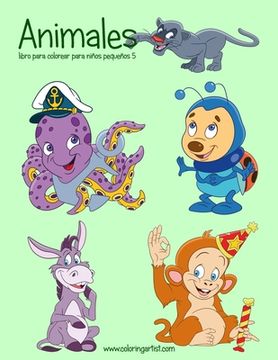 portada Animales libro para colorear para niños pequeños 5