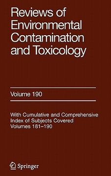 portada reviews of environmental contamination and toxicology 190 (en Inglés)