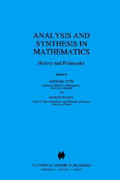 portada analysis and synthesis in mathematics: history and philosophy (en Inglés)