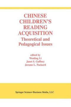 portada Chinese Children's Reading Acquisition: Theoretical and Pedagogical Issues (en Inglés)