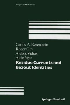 portada Residue Currents and Bezout Identities (en Inglés)