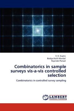portada combinatorics in sample surveys vis-a-vis controlled selection