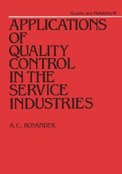 portada applications of quality control in the service industries (en Inglés)