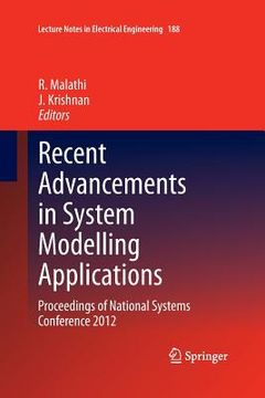 portada Recent Advancements in System Modelling Applications: Proceedings of National Systems Conference 2012 (en Inglés)