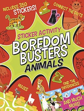 portada Boredom Busters: Animals Sticker Activity: Mazes, Connect the Dots, Find the Differences, and Much More! (en Inglés)