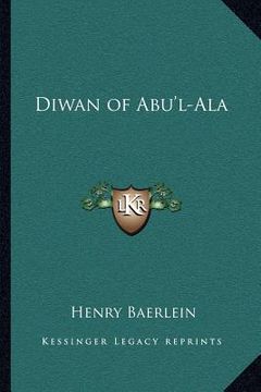 portada diwan of abu'l-ala (en Inglés)