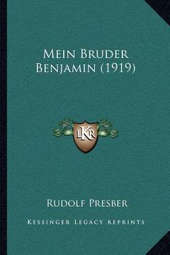 portada Mein Bruder Benjamin (1919) (en Alemán)