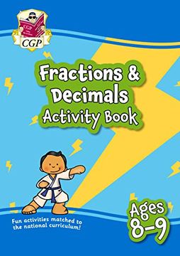 portada New Fractions & Decimals Maths Activity Book for Ages 8-9: Perfect for Home Learning (in English)