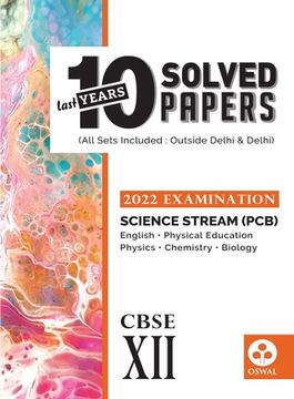 portada 10 Last Years Solved Papers - Science (PCB): CBSE Class 12 for 2022 Examination 