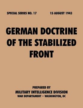 portada german doctrine of the stabilized front (special series, no. 17) (en Inglés)
