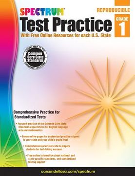 portada spectrum test practice grade 1