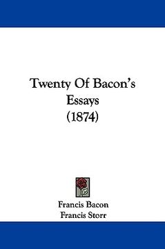 portada twenty of bacon's essays (1874) (in English)
