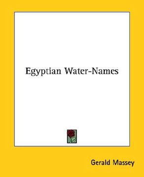 portada egyptian water-names (en Inglés)