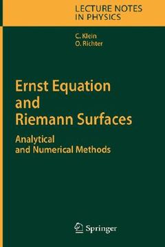 portada ernst equation and riemann surfaces: analytical and numerical methods (en Inglés)