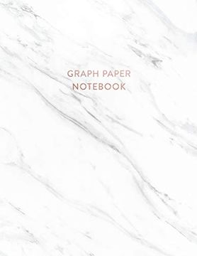 portada Graph Paper Notebook: Soft White Marble | 8. 5 x 11 - 5 x 5 Squares per Inch | 100 Quad Ruled Pages | Cute Graph Paper Composition Notebook for. Students (Math and Science School Essentials) 