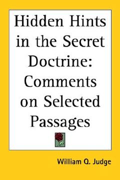portada hidden hints in the secret doctrine: comments on selected passages
