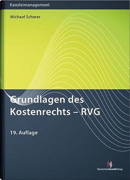 portada Grundlagen des Kostenrechts - rvg (in German)
