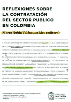 portada Reflexiones sobre la contratación del sector público en Colombia