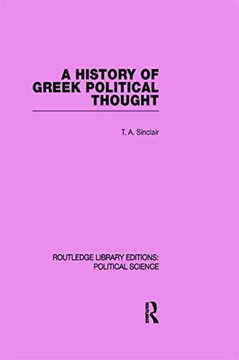 portada A History of Greek Political Thought (Routledge Library Editions: Political Science Volume 34) (en Inglés)