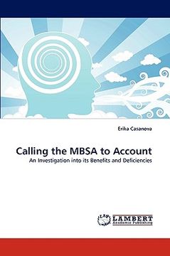 portada calling the mbsa to account (en Inglés)